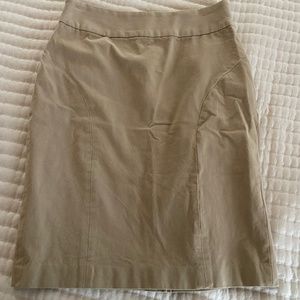 Tan Pencil Skirt